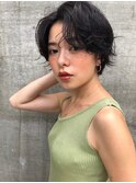 ワイドバングイメチェン美髪外ハネボブ+レイヤーカット韓国/大宮