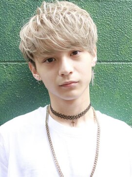 ソース 塚口(SOURCE) ハイトーンホワイト×刈り上げショート/メンズ