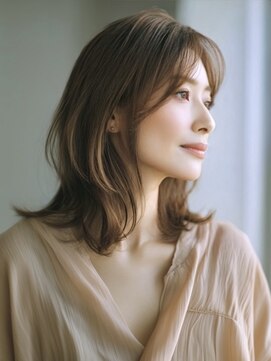 アルトリスト(Altruist Aging×HAIR&SPA) ★ダークアッシュ大人ガーリーボブ着物ミディアムレイヤーカット