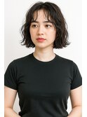 原宿ボブパーマスパイラルパーマウェーブヘア大人ボブ黒髪パーマ