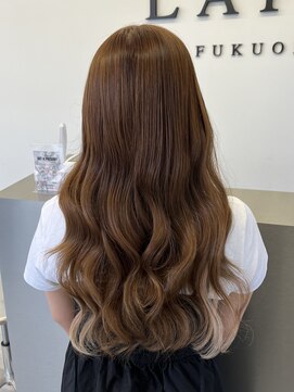 ラピステン 福岡天神 大名店(Lapis) 【エクステ60本】ブラウン×ベージュ/たった10枚でインナーも◎