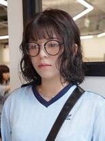 オルセン(OLSEN)&nbsp;ボブパーマ/ゆるめパーマ/前髪あり/ブラウン/レイヤーボブ