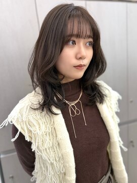 ロンドイディールバンダイ 新潟万代(Lond ideal) ミディアムレイヤーハッシュカットウルフベージュ