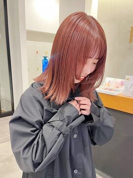 フィルドール 大分明野店(fild'or) バイオレットカラー×外ハネミディアム