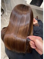 ジェコ ブラン(gecko. brun) 縮毛矯正/艶髪セミロング/大人女子/オフィスヘア#武蔵小山美容室