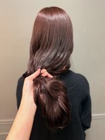 アズーア ヘアーアンドスパ(azure hair&spa) 地毛からワインレッドに!