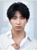 メンズ波巻きツイスパニュアンススパイラルスパイキーショート