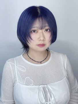 ヘアーデザインルアナ(Hair design Luana.) ウルフ×ネイビーブルー