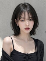ユーフォリア 渋谷グランデ(Euphoria SHIBUYA GRANDE)&nbsp;外はねボブ　韓国ヘア　顔周りレイヤー　グレージュカラー