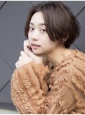 西梅田/髪質改善/マロンブラウン☆大人ハンサムマッシュボブ