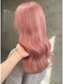 原宿　コーラルピンク　ピンクミルクティー レイヤーミディアム