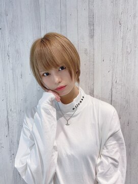 リアイス(Re:ICE) ミニウルフ/くすみブルー/流れるレイヤー/インナーハイライト