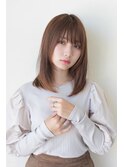 大人可愛い ナチュラルストレート 透明感カラー