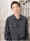 ハイライト外国人風カラー★モテワイルドアップバングE