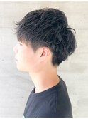 20代30代メンズツイストパーマ束感トラッドオシャレ感ショート