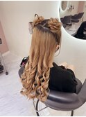 くまみみハーフツイン/梅田ヘアセット