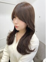 シーン(seen)&nbsp;【くびれヘア×ラベンダーグレージュ】小顔カットレイヤーカット