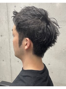 フイ 自由が丘(men's salon Hui) メンズ/アップバング/ツーブロックマッシュ/束感ショート波巻き