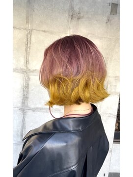 ルミ 高崎駅店(Lumi) ボブ×グラデーションビタミンカラー【高崎/高崎駅/Lumi高崎】