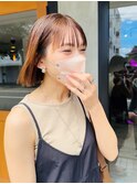 ナチュラル縮毛矯正×ぱつっとボブ【シン】