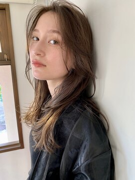 フランチェスカ(Francesca) カーテンバング＋レイヤーロング/20代30代40代/アッシュブラック