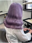 8032ラベンダーパープルハイトーンダブルカラーレイヤーカット