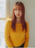 20代30代大人かわいいベージュナチュラルセミロングヘアー美肌