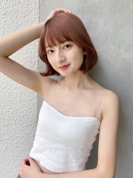 アンニュ(annuy) lannuy_】 顔まわりカット/ピンクカラー／韓国巻き