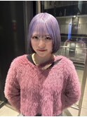 顔周りレイヤータッセルボブ/透明感ハイトーンカラー