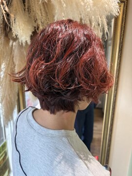 クレア 能見台(CREA) パーマ×チェリーレッド