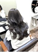 髪質改善 スーパーロング ワンレングス レイヤー 韓国風巻き