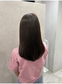 内巻きワンカール×王道ブラウン