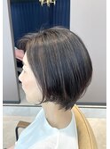 ナチュラル脱白髪染めハイライト