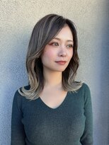 ロンド ラマ 岐阜(Lond bla-ma)&nbsp;ミディアム/インナーカラー/くびれミディアム