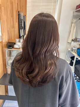 ネオリーブウリ 二子玉川店(Neolive uri) ミディアムヘア暗めカラーデザインカラーフェイスフレーミング