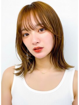 アース 大曽根店(HAIR&MAKE EARTH) 20代30代◎冬の暗めカラー×くびれレイヤーカットで小顔美人