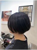 丸みのあるショートボブ