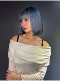 ストレートボブ/小顔/切りっぱなし/クール可愛い