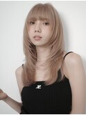 渋谷ミルクティーベージュハイトーンヘーゼルベージュ韓国