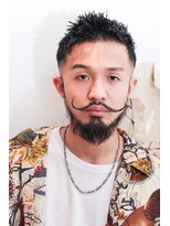 メリケンバーバーショップ コウベ(MERICAN BARBERSHOP KOBE)&nbsp;フェードワイルドツーブロックセミウェット無造作アップバング