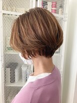 ヘッズ 本八幡店(HEADS)&nbsp;ミディアムヘア ショコラベージュ ボブルフ ベビーバング