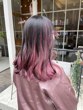 ラウブロッサム 大宮西口店(Lau Blossom) インナーカラー × pink