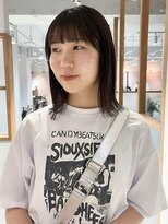 ラミエ バイ メルト 吉祥寺(lamie by melt)&nbsp;"久保田"伸ばしかけボブ馴染むハイトーンカラーベージュ