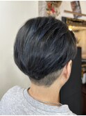 小顔似合わせカットメンズライク刈り上げマッシュショート