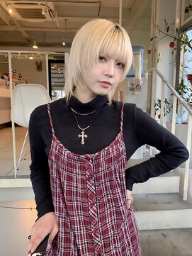 アクアオモテサンドウ(ACQUA omotesando) ◇ハイトーン×ミディアムウルフ