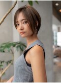 ショートヘア似合わせカットグレージュカラーイメチェン小顔