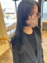 シフト(SHEEFT) ロングナチュラル姫カットレイヤー前髪なしスタイル