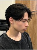 センターパートニュアンスパーマ韓国カルマパーマコンマヘア