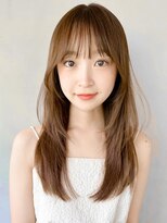 前髪 アンブレラカラー こなれミディ イメチェン