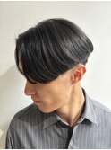 センターパートニュアンスマッシュパーマメンズ